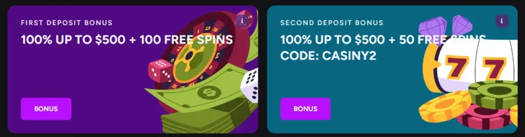 Casiny Casino Bonuses